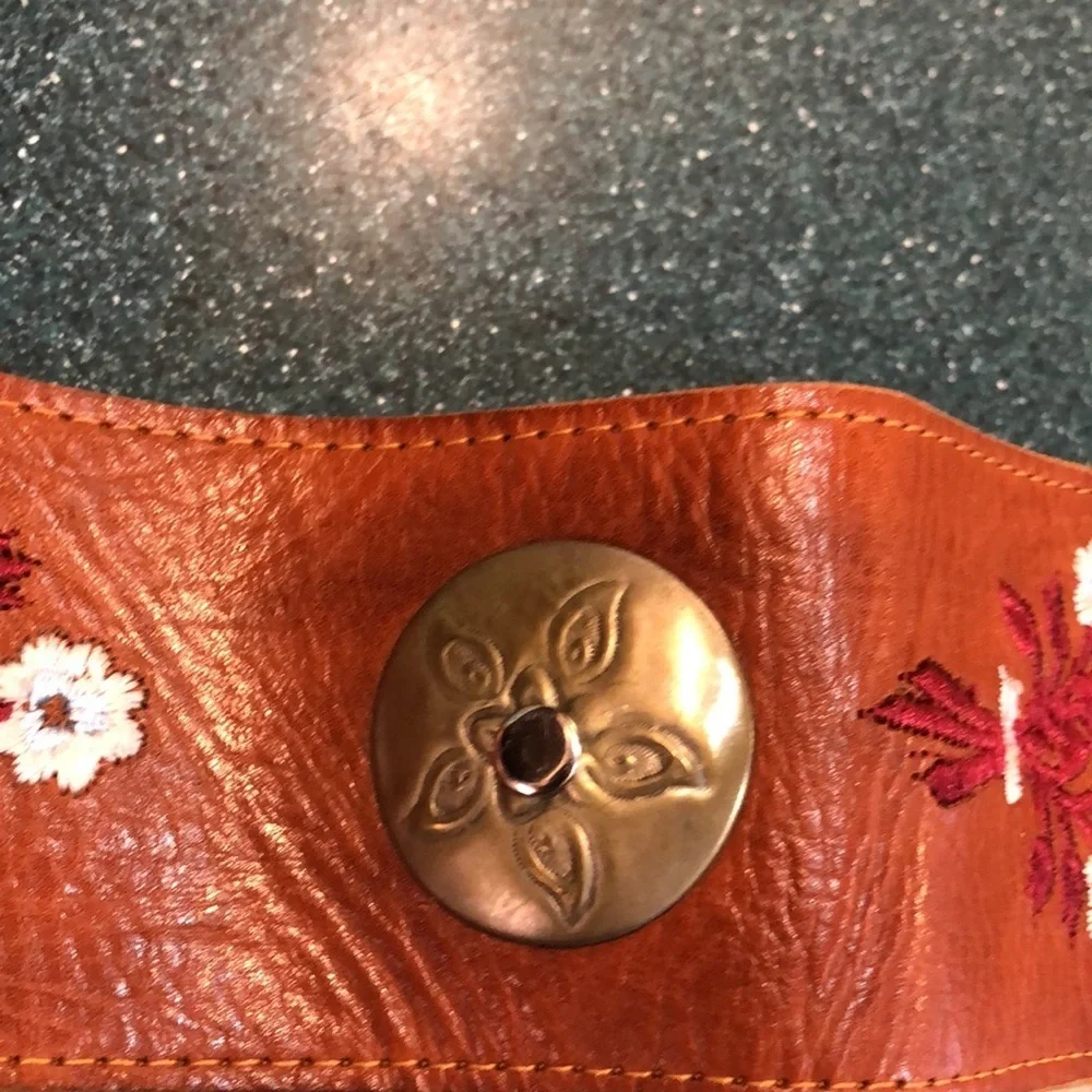 Women's Leather Belt Floral design